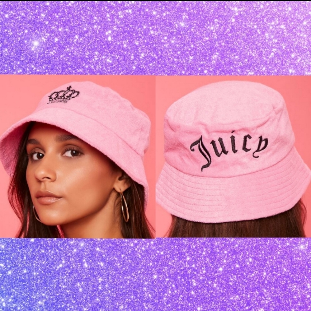 JUICY COUTURE X F21 Pink Terry Bucket Hat